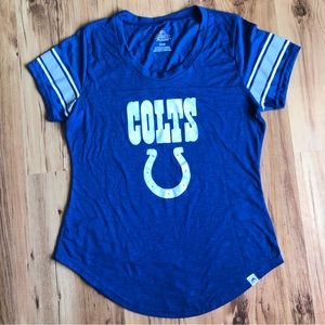 Indianapolis Colts Shirt Short Sleeve Medium Blue NFL Football Women’s